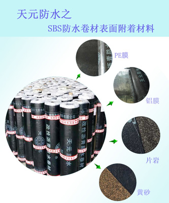 【天元防水 SBS防水卷材 3mm聚酯胎改性瀝青防水卷材 sbs防水材料】價(jià)格_廠家_圖片 -